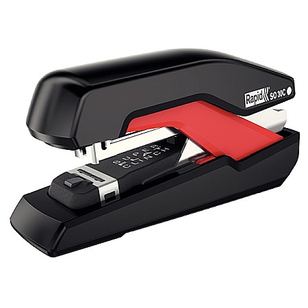 Capsatoare si capse - Capsator plastic RAPID Supreme Omnipress SO30c, 30 coli - rosu/negru