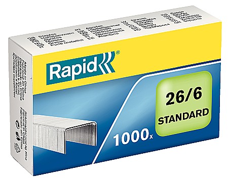 Capse RAPID Standard 26/6, 1000 buc/cutie