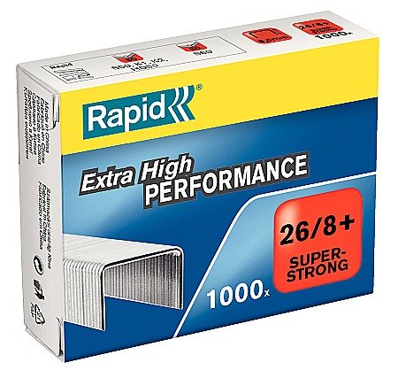 Capsatoare si capse - Capse RAPID Super Strong 26/8+, 1000 buc/cutie
