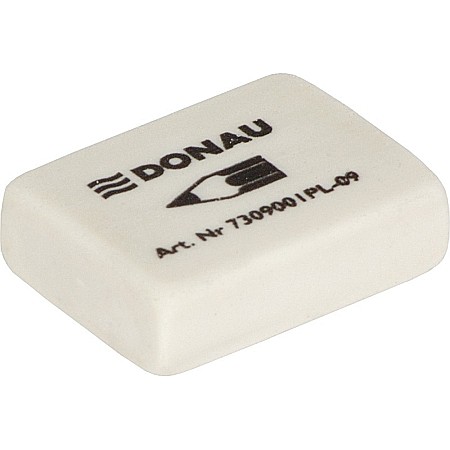 Radiere - Radiera dreptunghiulara, 41x21x11mm, pentru creion, DONAU - alba