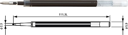 Rezerve pixuri - Rezerve cu gel PENAC GBR3, 2 buc/set, 0.7mm, pentru FX-7, CCH-3 gel - rosu