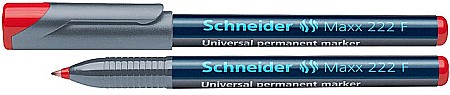 Markere universale - Universal permanent marker SCHNEIDER Maxx 222 F, varf 0.7mm - rosu