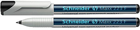 Markere universale - Universal non-permanent marker SCHNEIDER Maxx 223 F, varf 0.7mm - negru
