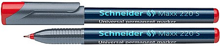 Markere universale - Universal permanent marker SCHNEIDER Maxx 220 S, varf 0.4mm - rosu