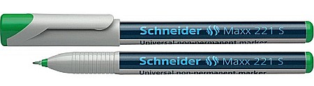 Markere universale - Universal non-permanent marker SCHNEIDER Maxx 221 S, varf 0.4mm - verde