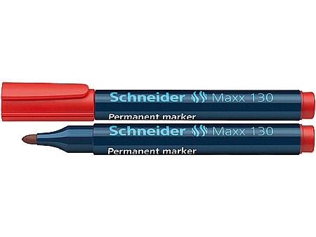 Permanent marker SCHNEIDER Maxx 130, varf rotund 1-3mm - rosu