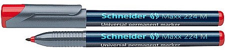 Markere universale - Universal permanent marker SCHNEIDER Maxx 224 M, varf 1mm - rosu