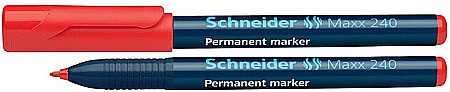 Markere permanente - Permanent marker SCHNEIDER Maxx 240, varf rotund 1-2mm - rosu