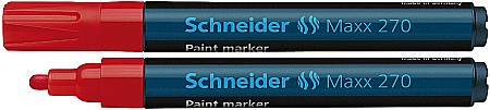 Marker cu vopsea SCHNEIDER Maxx 270, varf rotund 1-3mm - rosu