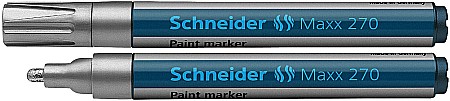 Markere cu vopsea - Marker cu vopsea SCHNEIDER Maxx 270, varf rotund 1-3mm - argintiu
