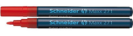 Markere cu vopsea - Marker cu vopsea SCHNEIDER Maxx 271, varf rotund 1-2mm - rosu