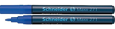 Markere cu vopsea - Marker cu vopsea SCHNEIDER Maxx 271, varf rotund 1-2mm - albastru