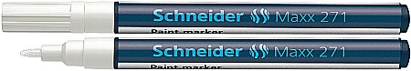 Markere cu vopsea - Marker cu vopsea SCHNEIDER Maxx 271, varf rotund 1-2mm - alb