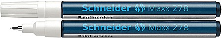 Markere cu vopsea - Marker cu vopsea SCHNEIDER Maxx 278, varf rotund 0.8mm - alb