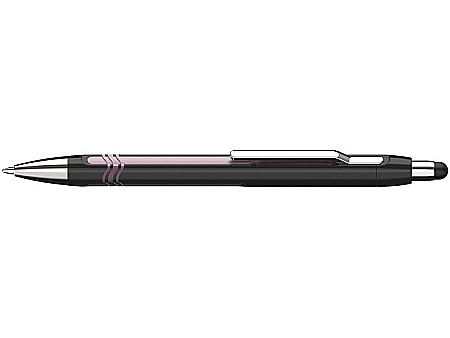 Pixuri cu mecanism - Pix SCHNEIDER Epsilon Touch XB, varf 1.4mm - corp negru/roz - scriere albastra