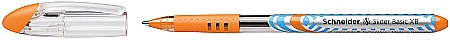 Pixuri fara mecanism - Pix SCHNEIDER Slider Basic XB, rubber grip, varf 1.4mm - scriere portocaliu