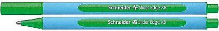 Pixuri fara mecanism - Pix SCHNEIDER Slider Edge XB, rubber grip, varf 1.4mm - scriere verde