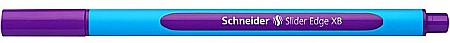 Pixuri fara mecanism - Pix SCHNEIDER Slider Edge XB, rubber grip, varf 1.4mm - scriere violet