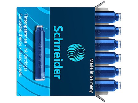 Patroane cerneala SCHNEIDER, 6buc/set - albastru
