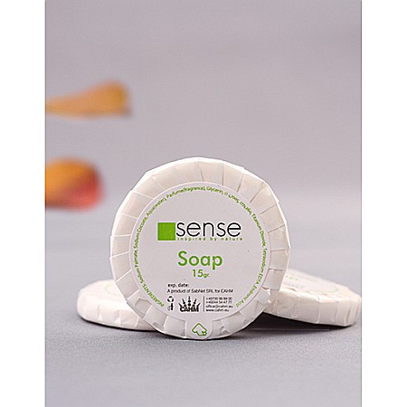 Cosmetica si accesorii Hoteliere - Sense Mini 15g Sapun White, 5,4 cm, 100% vegetal, 1000 buc/cutie
