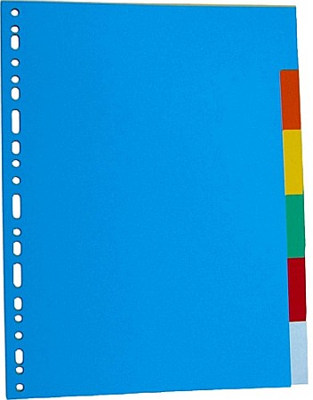 Separatoare carton color, A4, 180g/mp, 24 culori/set, Optima
