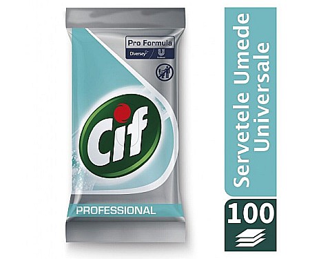 Servetele umede suprafete universale Cif Profesional 100buc/set