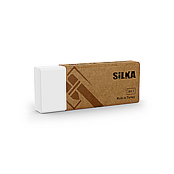 Radiere - Radiera pentru creion, 59.5x22x11mm, PVC-free, nu lasa reziduuri, SILKA Craft - alba