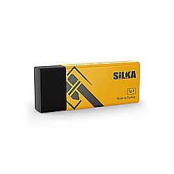 Radiere - Radiera pentru creion, 59.5x22x11mm, PVC-free, nu lasa reziduuri, SILKA Text Mate - neagra