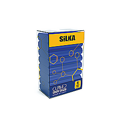 Radiere - Radiera pentru creion, 42x8x23mm, PVC-free, nu lasa reziduuri, 8buc/set, SILKA Curved Exam -albastre