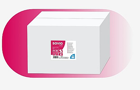 Produse igiena si curatenie - Prosop pliat hartie alb Sovio 2str 21/25cm 200buc/set 20set/bax 4000buc/bax