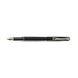 Stilouri si rezerve - Stilou Diplomat Traveller, cu penita M, din otel inoxidabil - black lacquer gold