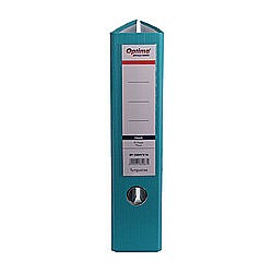 Biblioraft A4, plastifiat PP/paper, margine metalica, 75 mm, Optima Classic - turcoaz