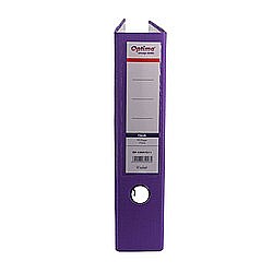 Bibliorafturi - Biblioraft A4, plastifiat PP/paper, margine metalica, 75 mm, Optima Classic - violet