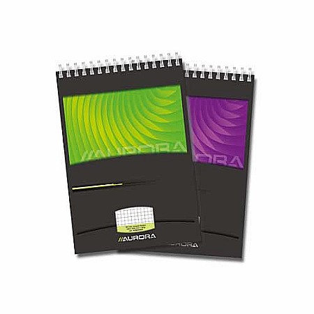 Bloc notes-uri - Blocnotes cu spirala, A5, 80 file - 90g/mp, microperforatii, AURORA Mano - matematica