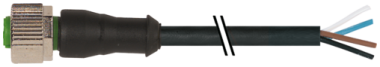 MURR - 7000-12221-6140500, M12 FEMALE CABLE 4X0.34 [1]