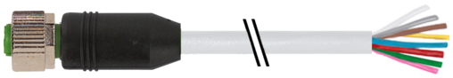 MURR - 7000-17041-2920500, M12 FEMALE CABLE 8X0.25 [1]