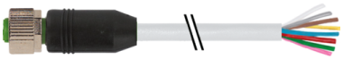 MURR - 7000-17041-2950500, M12 FEMALE CABLE 8X0.25 [1]