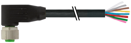 MURR - 7000-17161-7220500, M12 FEMALE CABLE 8X0.25 [1]