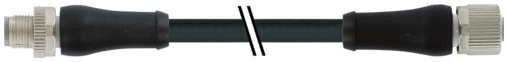 MURR - 7000-P4241-P040500, M12 POWER MALE/FEMALE CABLE 5X1.5 [1]