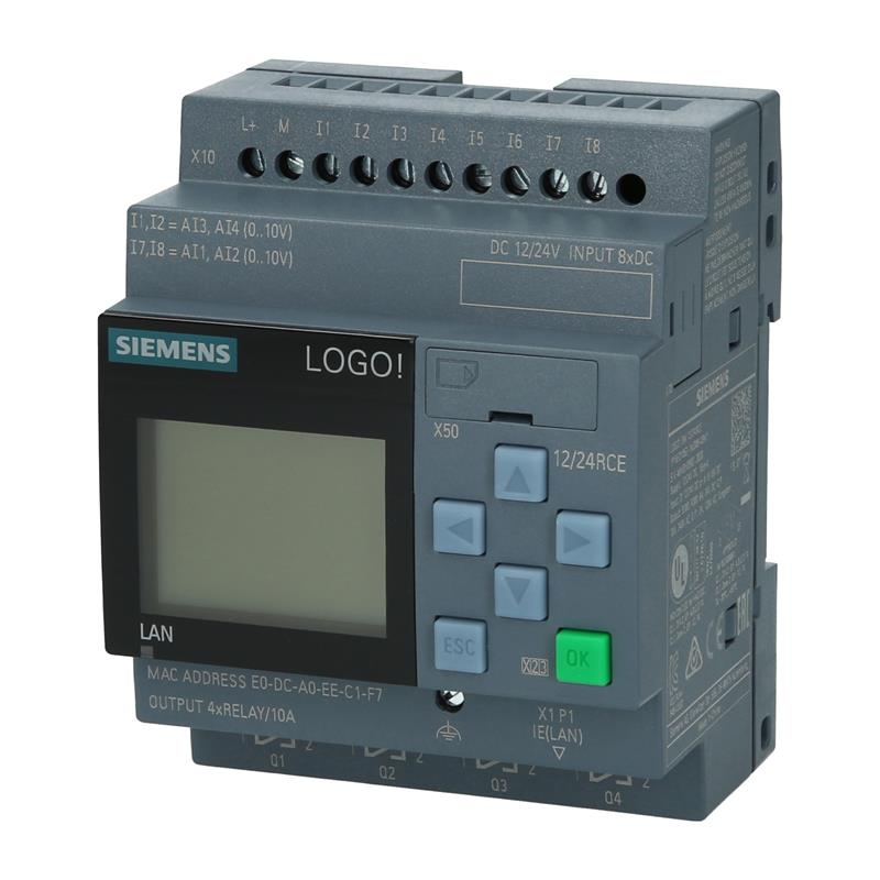 SIEMENS - 6ED10521MD080BA2, LOGO !12/24RCE ,LOGIC MODULE,DISPLAY PS/I/O MODULAR EXPANDABLE [1]
