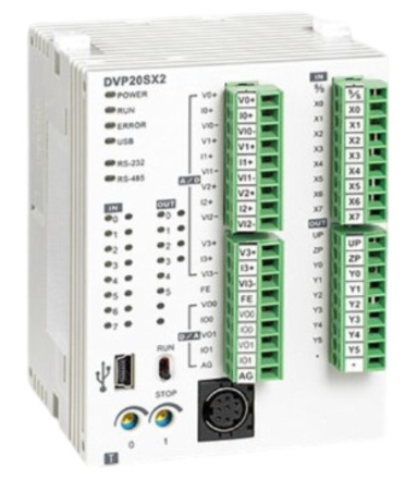 DELTA DVP - DELTA - DVP20SX211R, PLC 8 DI / 6 DO RELEU, 4 AI / 2 AO