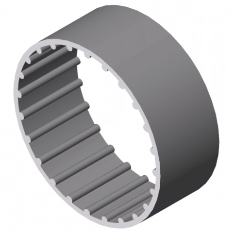 PROFILE - ITEM - 0.0.416.03,  TUB D50 AL 2X3000mm