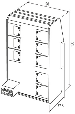 MURR - 58902, XENTERRA 8TX UNMANAGED SWITCH 8 PORT 100MBIT [1]