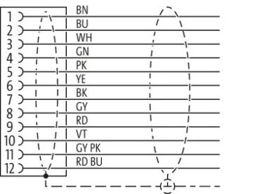 MURR - 7000-19341-7030500, M12 FEMALE CABLE 12X0.14 [1]