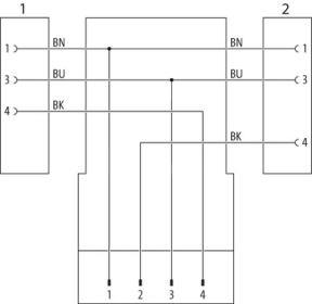 MURR - 7000-40701-6130030, M12 MALE / FEMALE DISTRIBUITOR Y [1]