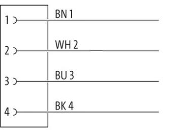 MURR - 7000-P4121-P070150, M12 POWER FEMALE CABLE CABLE 4X1.5 [1]