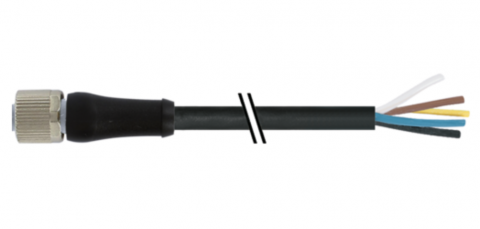 CABLURI - MURR - 7000-P4221-P041000, M12 POWER FEMALE CABLE 5X1.5