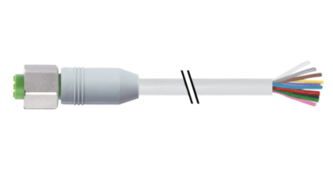 MURR - 7014-19041-2091000, M12 FEMALE 0° A-COD. WITH CABLE F&B [1]