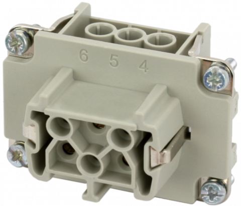 HEAVY DUTY - MURR - 70MH-EB006-DS03020, B6 FEMALE 6-POLE SCREW 500V 16A