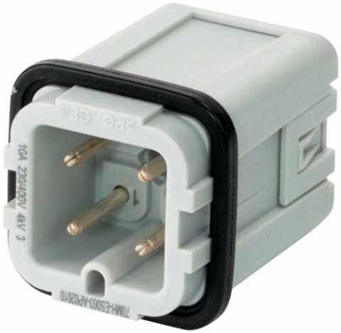 HEAVY DUTY - MURR - 70MH-ES004-AP02010, A3 FEMALE 4 POLE PUSH IN 400V 10A